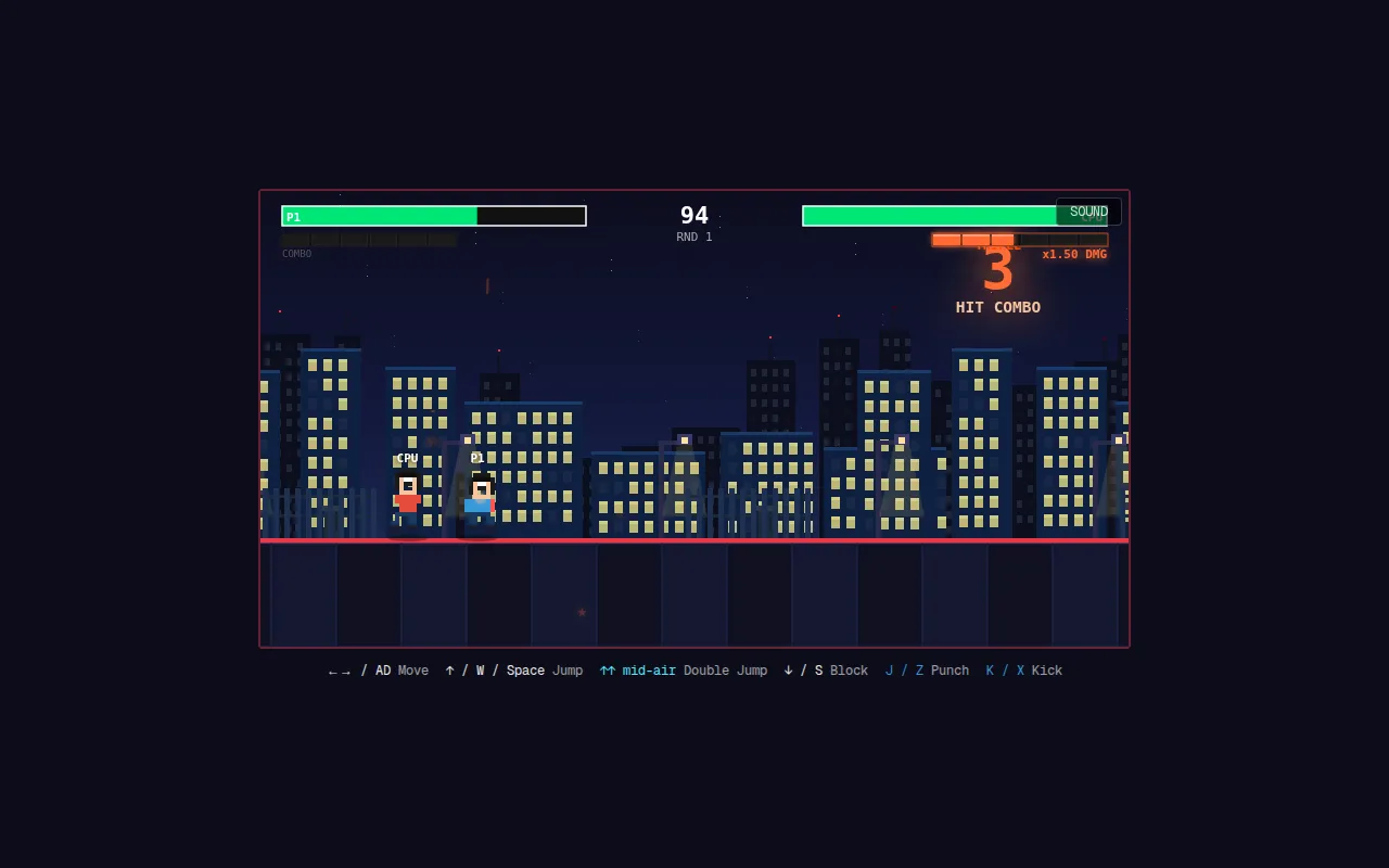 A real 2D fighting game built live by crowd votes on v0